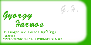 gyorgy harmos business card